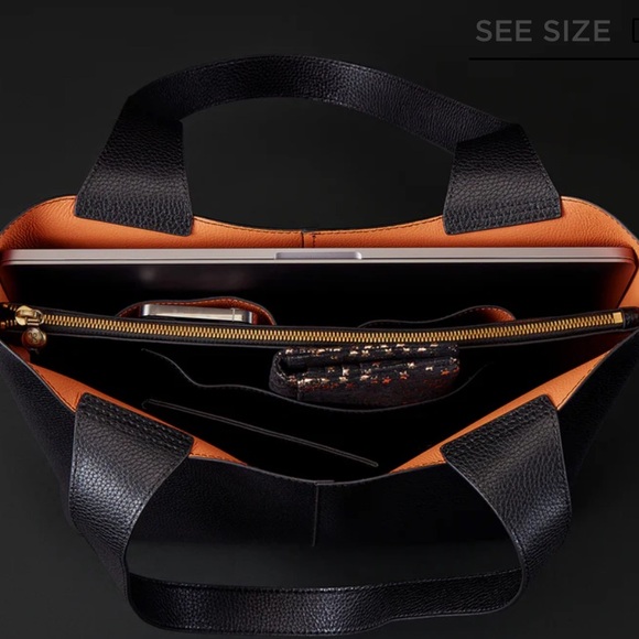 Hobo Black Leather Tote Bag - new condition - Picture 2 of 6